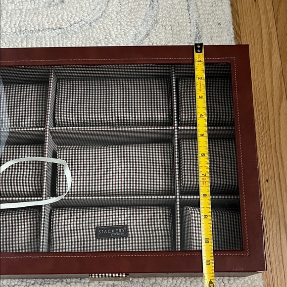 Stackers Brown Jewelry Organizer with Checkered Interior - Picture 13 of 16